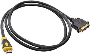 كابل تحويل من DVI الى Hdmi مطلي بالذهب بدقة 1080P 2K 4K للشاشة - 1.5 متر